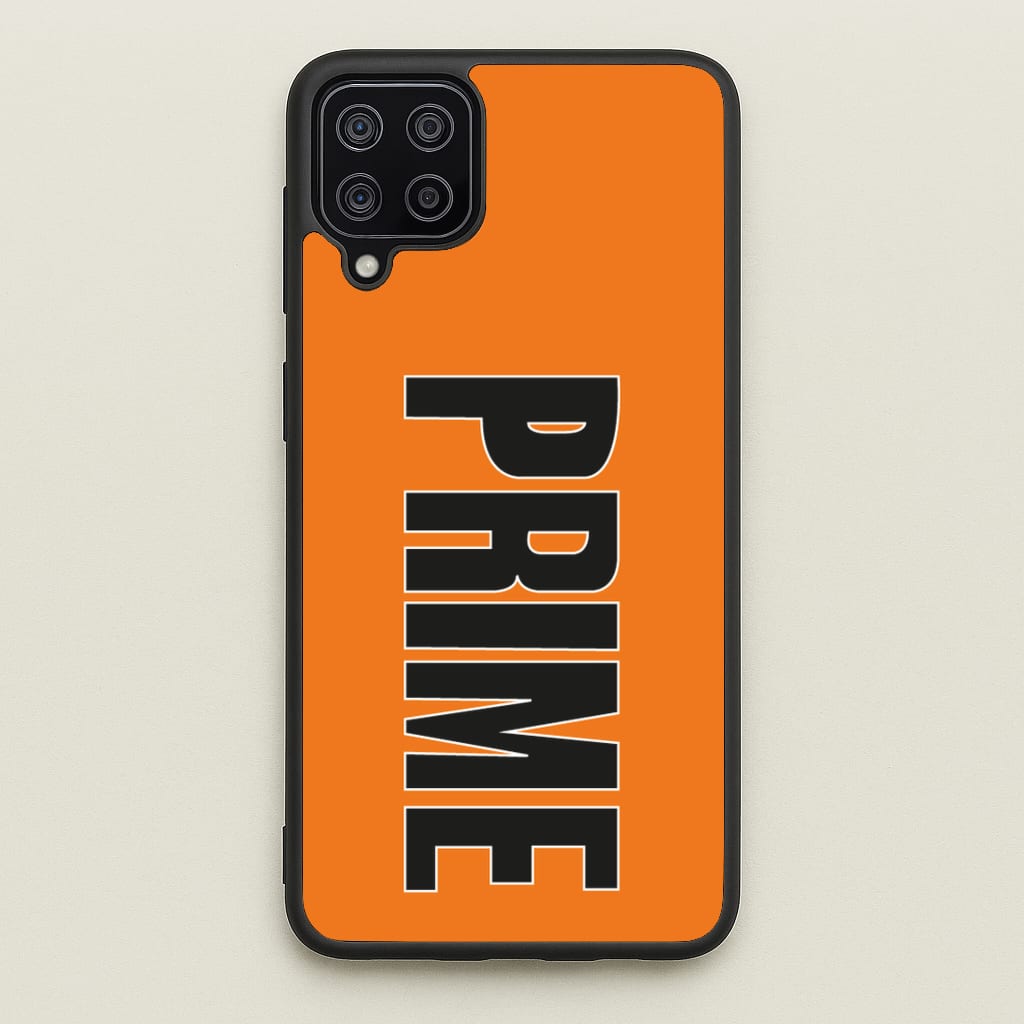 Prime - Orange - Prime Phone Case for Galaxy A12