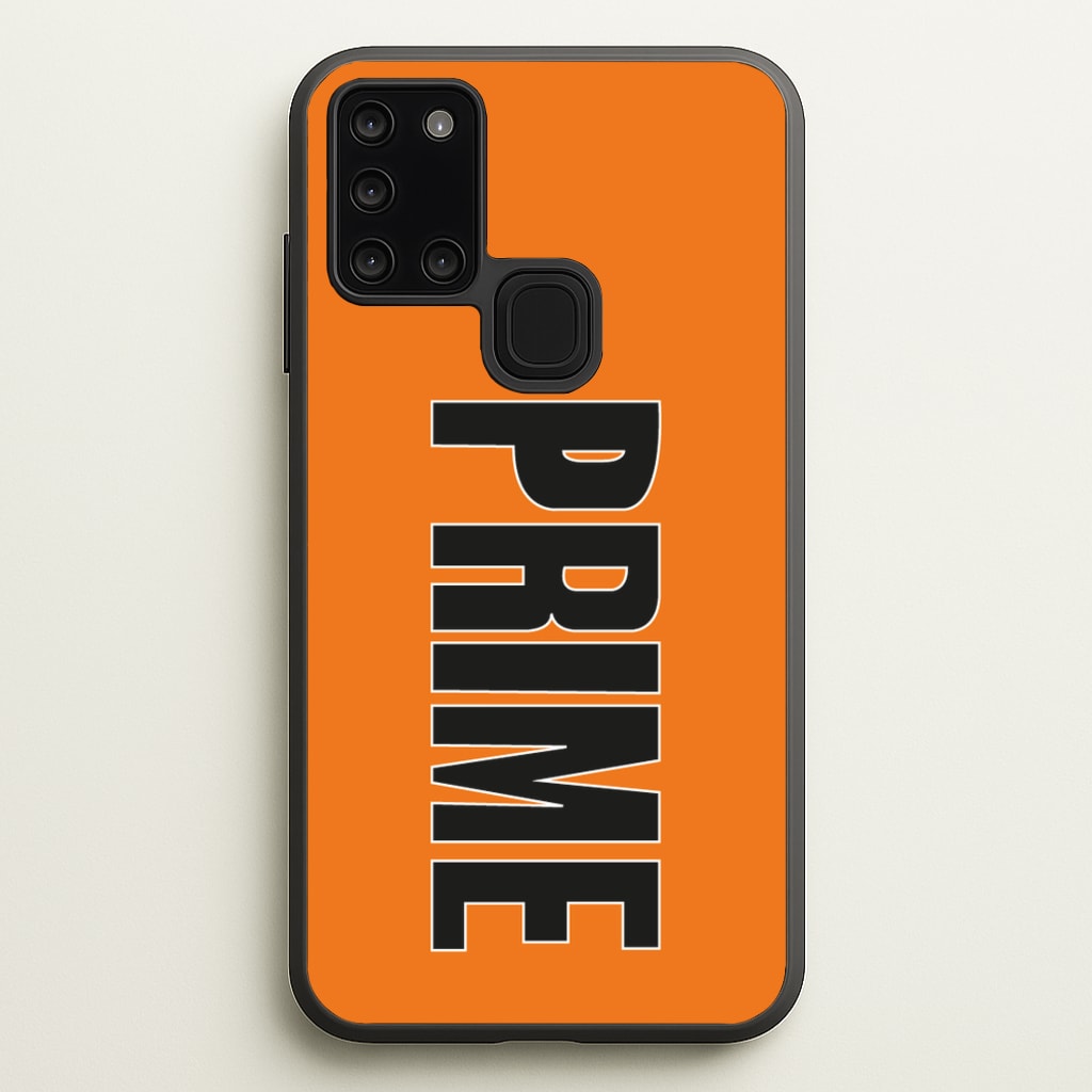 Prime - Orange - Prime Phone Case for Galaxy A21s