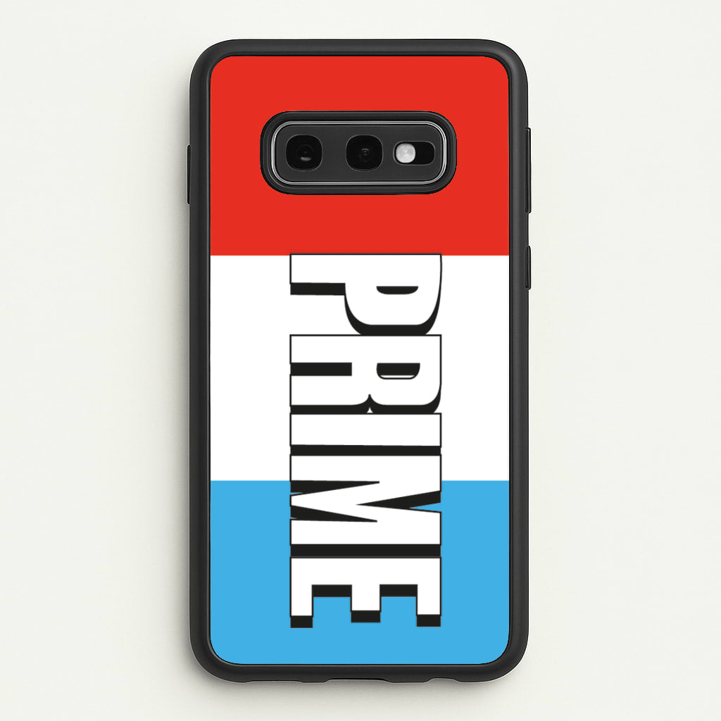 Prime - White And Red - Prime Phone Case for Galaxy S10e