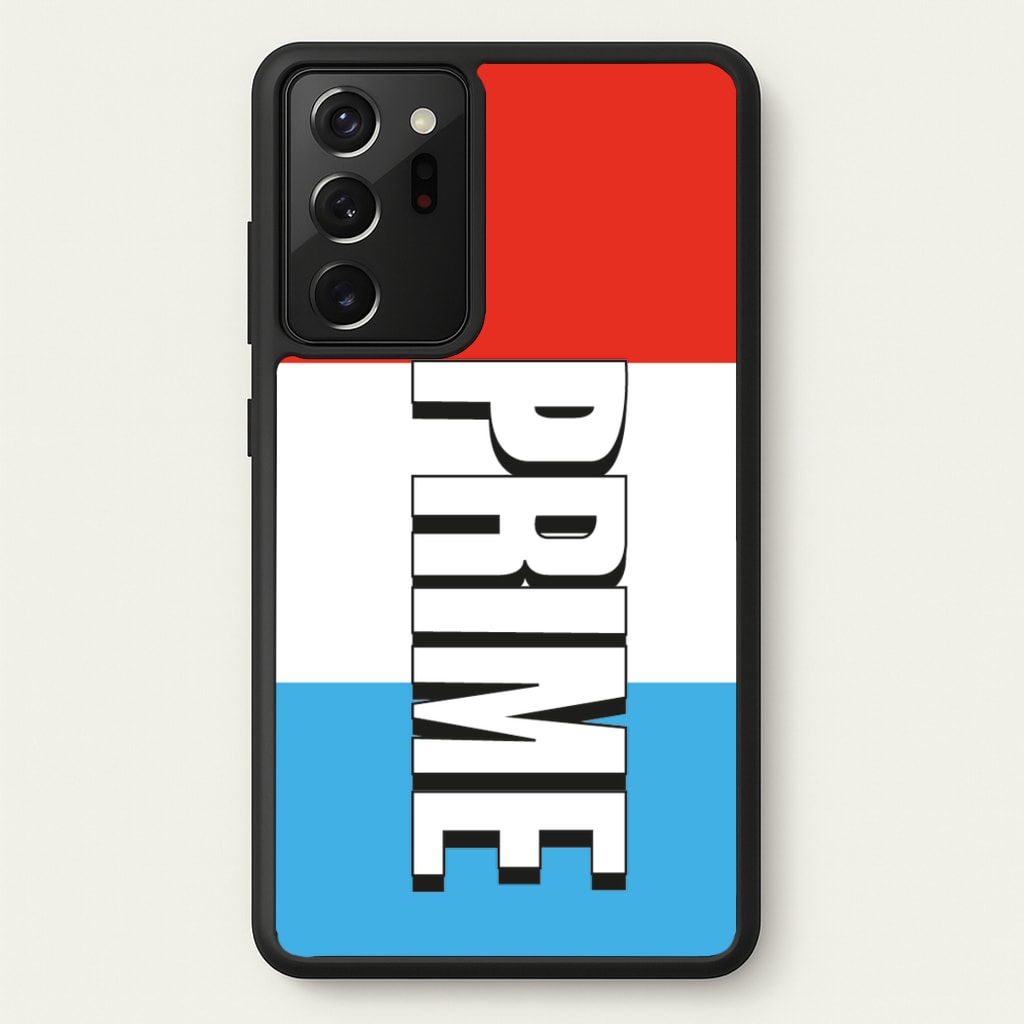 Prime - White And Red - Prime Phone Case for Galaxy Note 20 Ultra