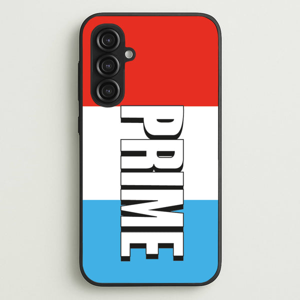 Prime - White And Red - Prime Phone Case for Galaxy S23FE