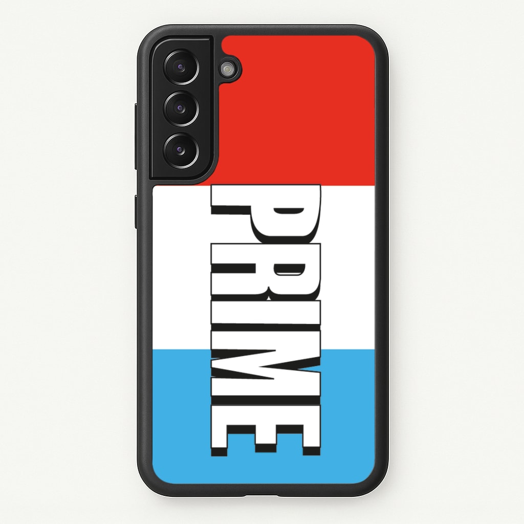 Prime - White And Red - Prime Phone Case for Galaxy S21