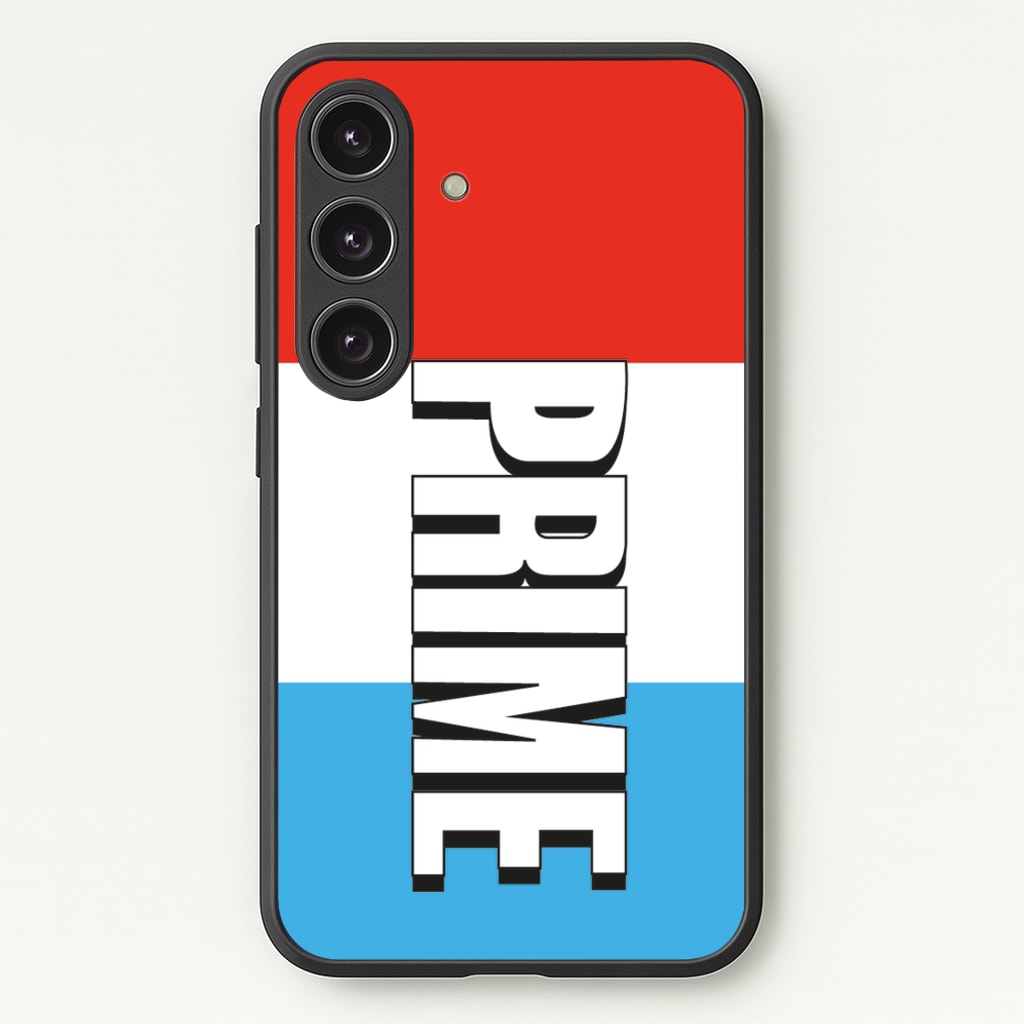 Prime - White And Red - Prime Phone Case for Galaxy S24