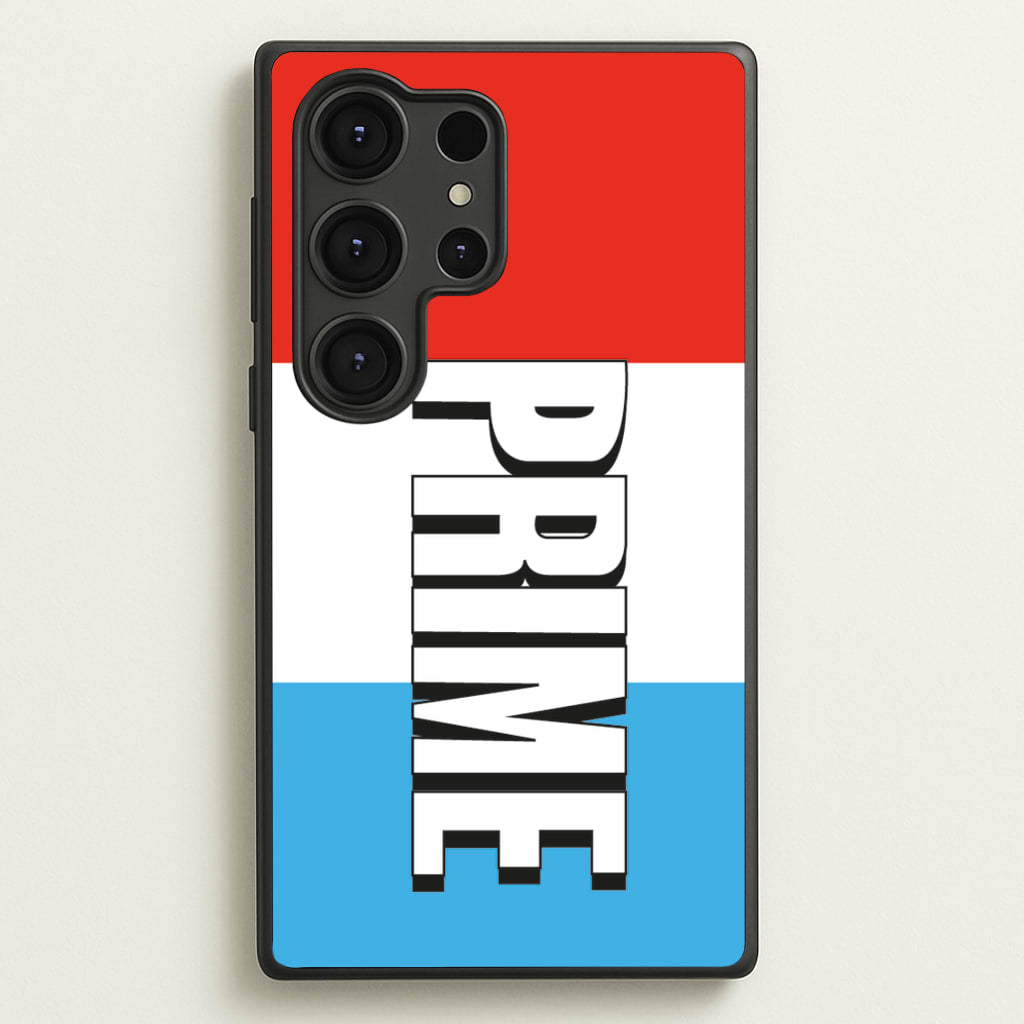 Prime - White And Red - Prime Phone Case for Galaxy S25 Ultra