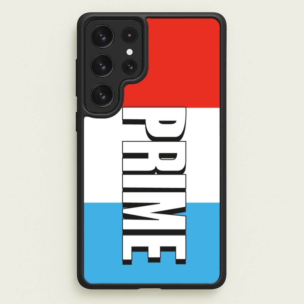 Prime - White And Red - Prime Phone Case for Galaxy S22 Ultra
