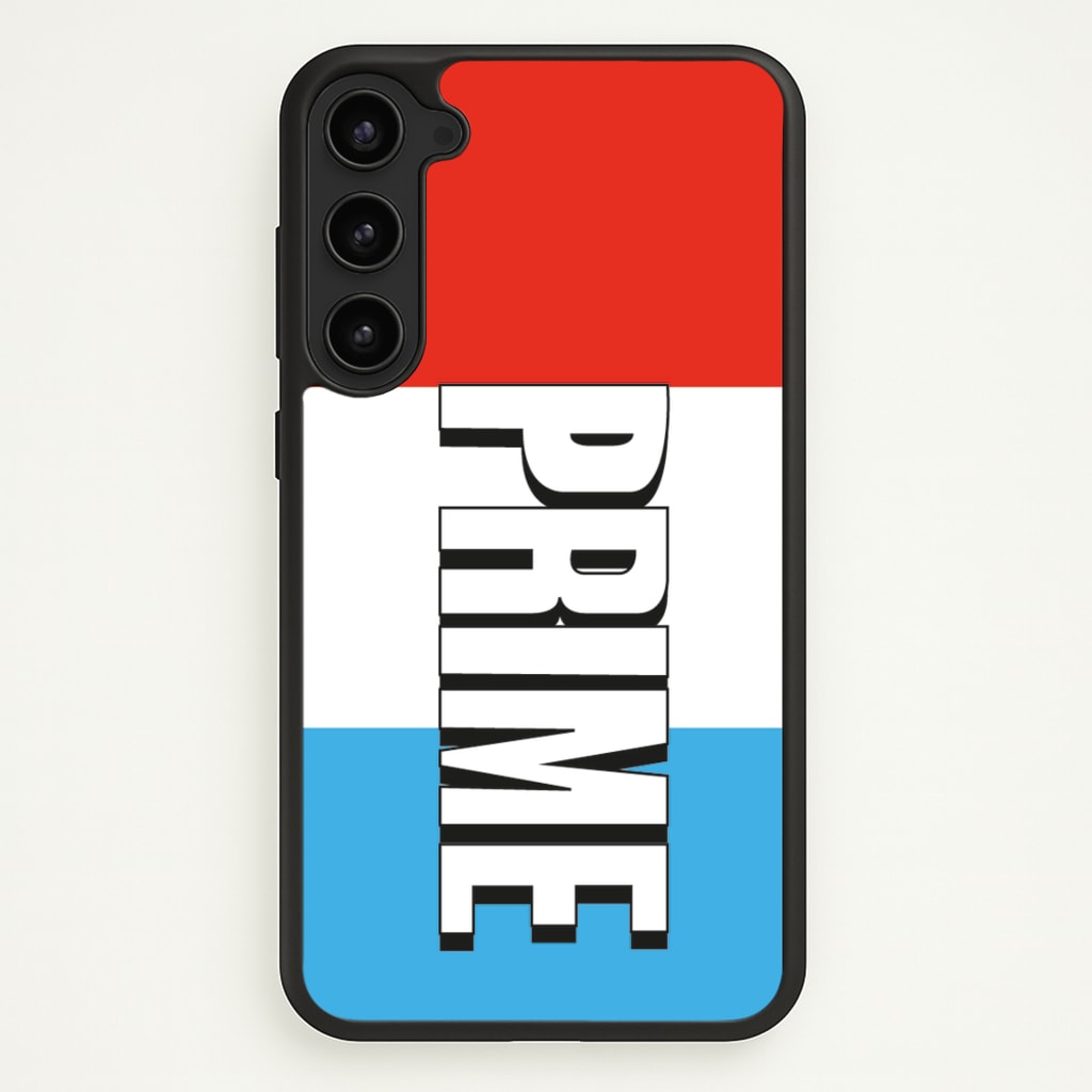 Prime - White And Red - Prime Phone Case for Galaxy S23