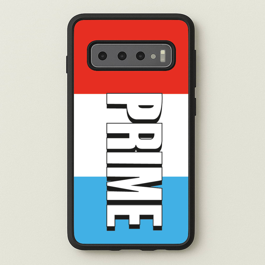 Prime - White And Red - Prime Phone Case for Galaxy S10