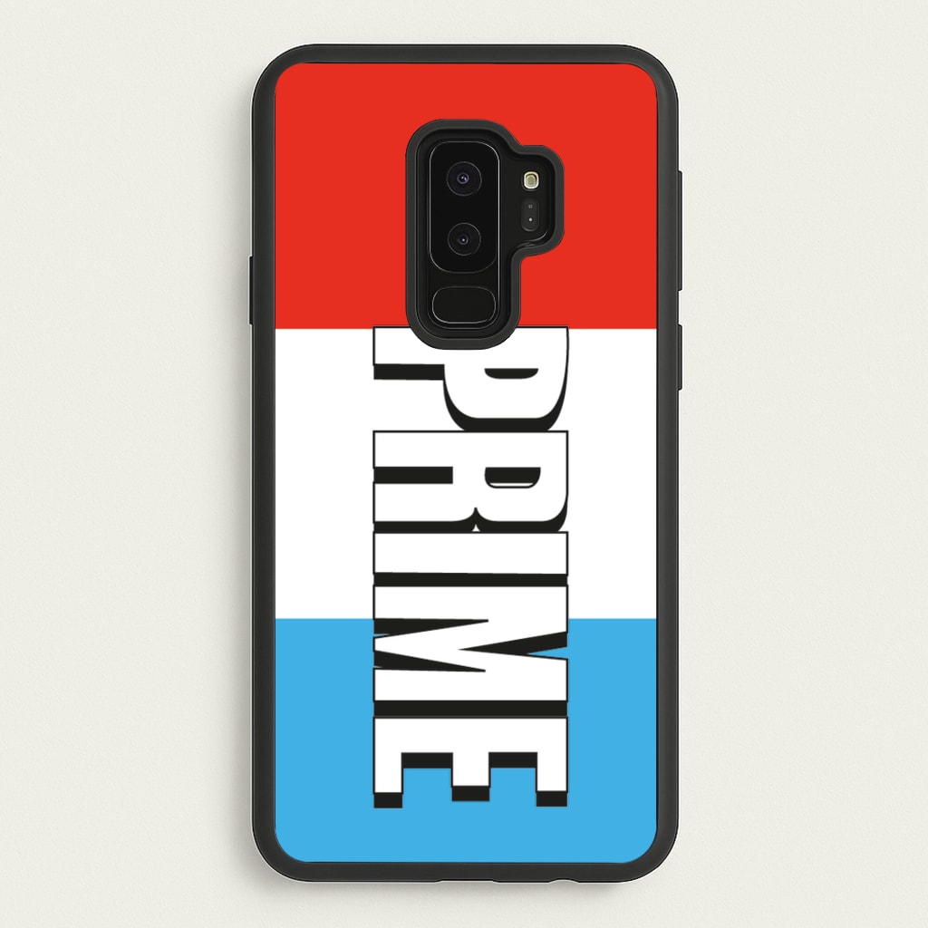 Prime - White And Red - Prime Phone Case for Galaxy S9 Plus