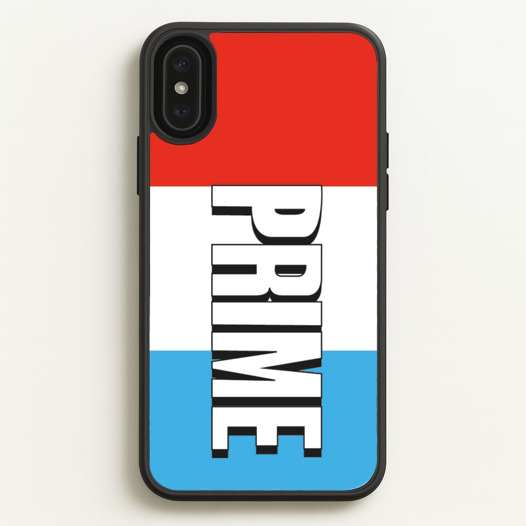 Prime - White And Red - Prime Phone Case for iPhone XS Max