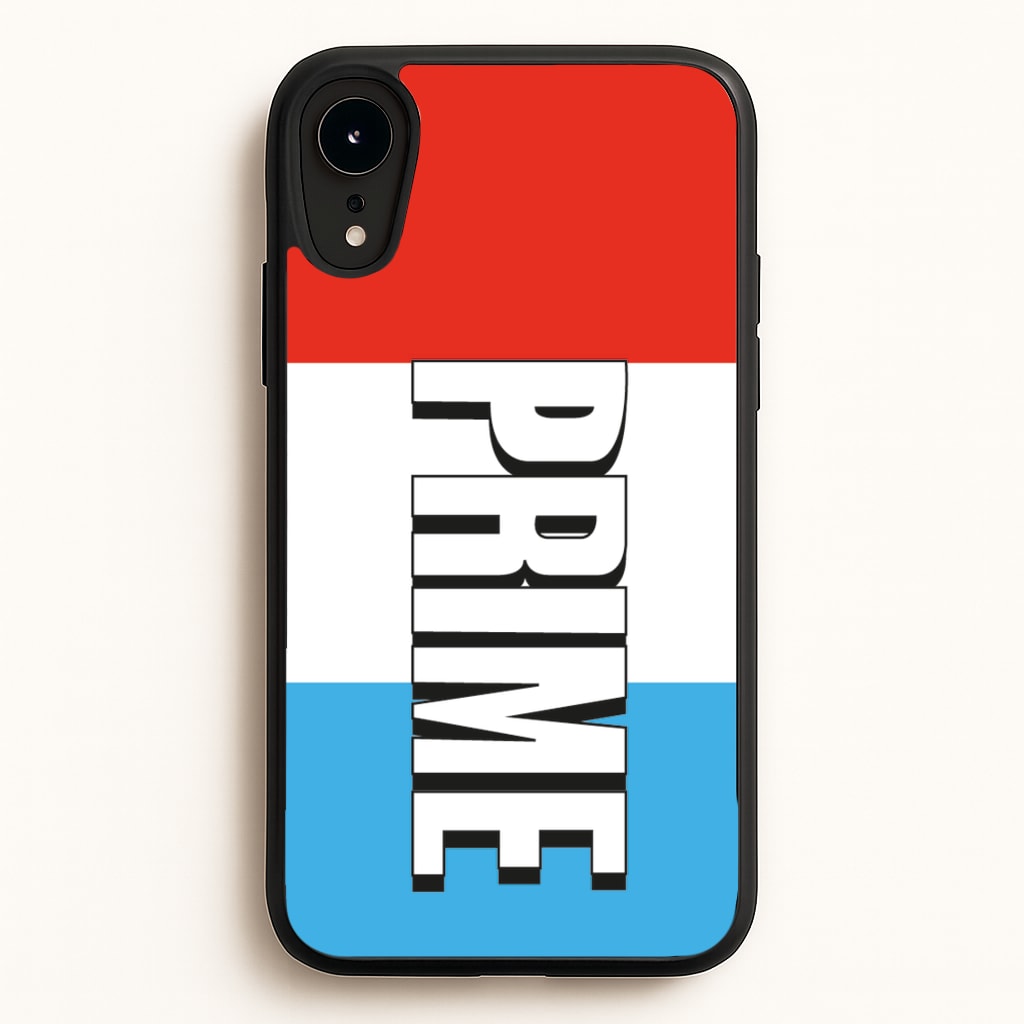 Prime - White And Red - Prime Phone Case for iPhone XR