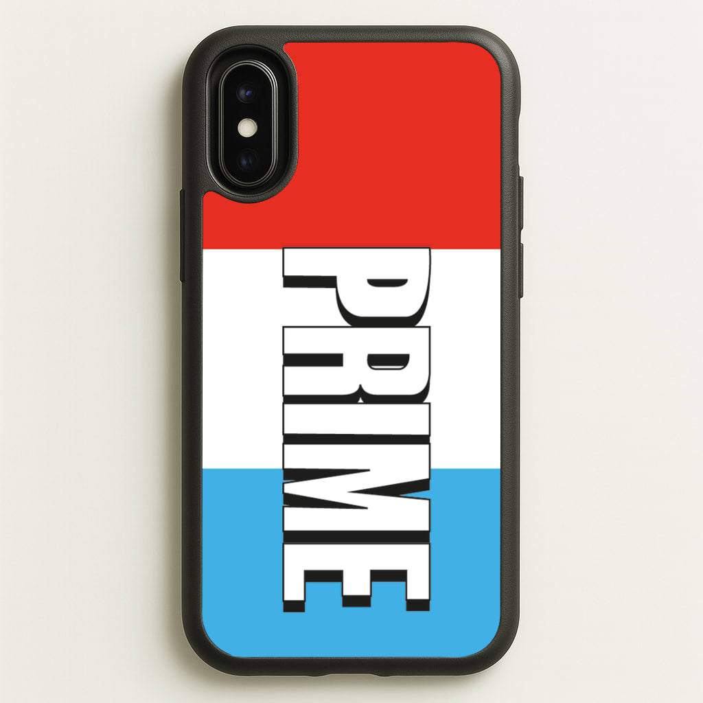 Prime - White And Red - Prime Phone Case for iPhone X / XS