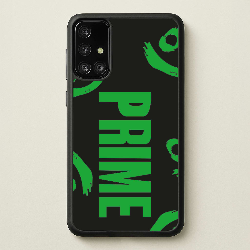 Prime - Green And Black - Prime Phone Case for Galaxy A71
