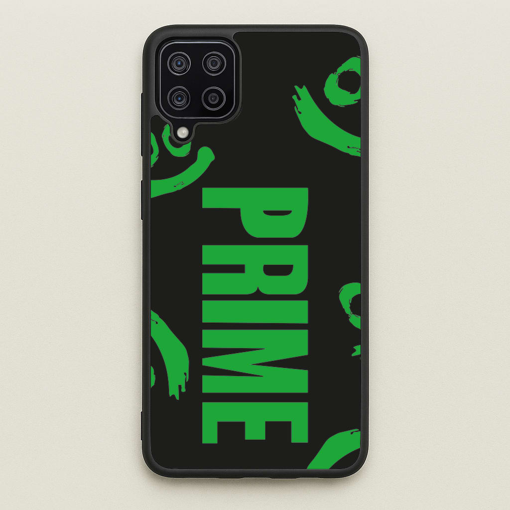 Prime - Green And Black - Prime Phone Case for Galaxy A12