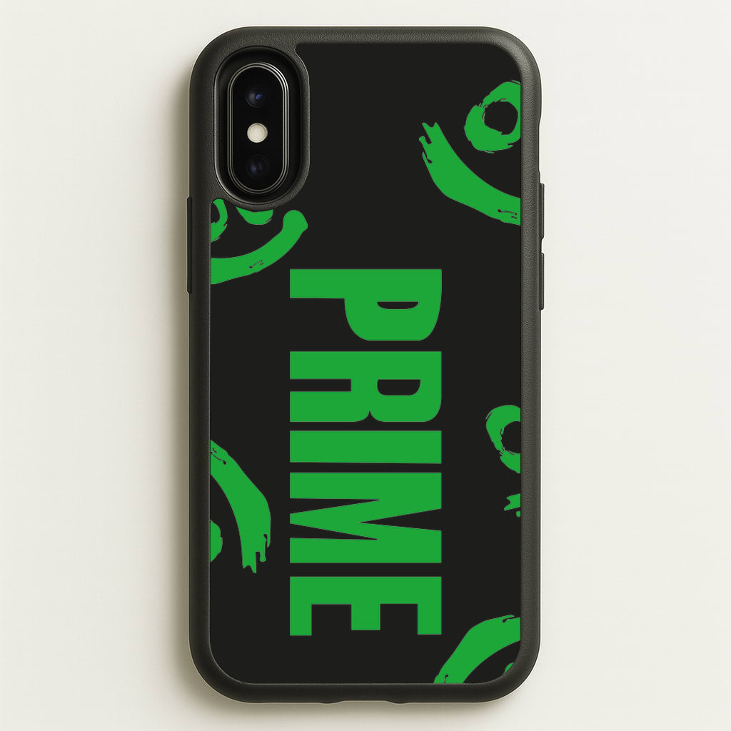 Prime - Green And Black - Prime Phone Case for iPhone X / XS