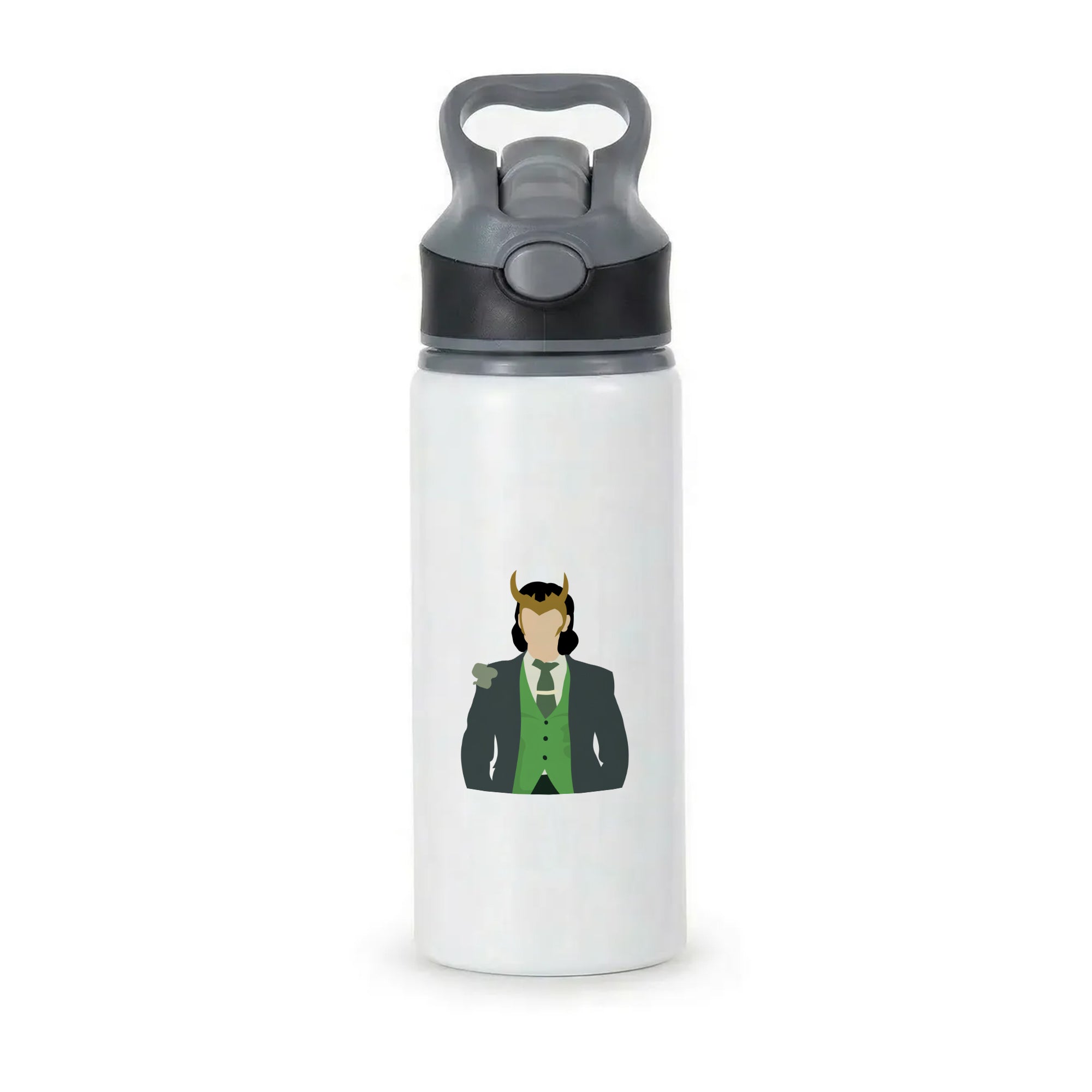 With Horns Active Water Bottle - Black