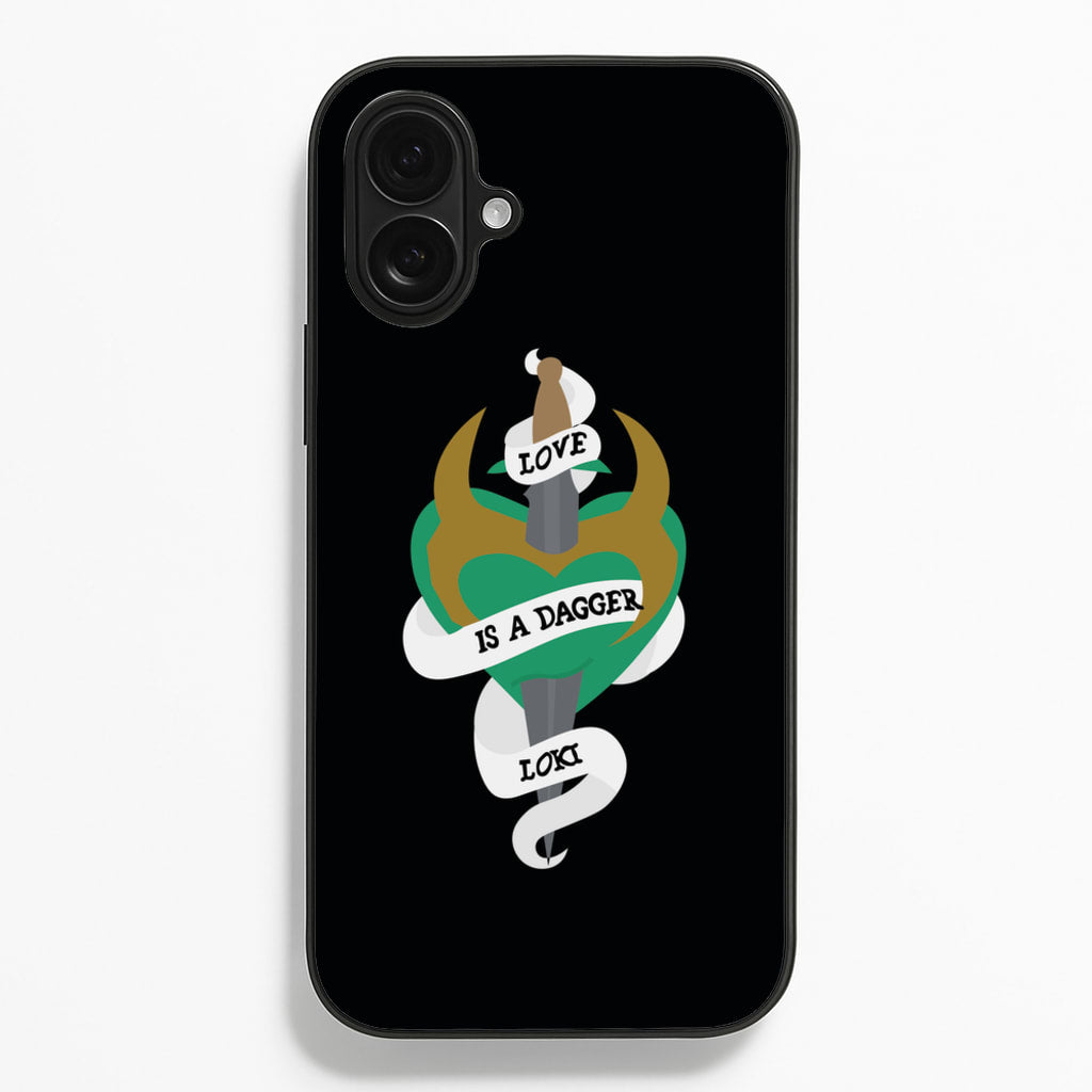 Love Is A Dagger - Loki Phone Case for iPhone 16 Plus