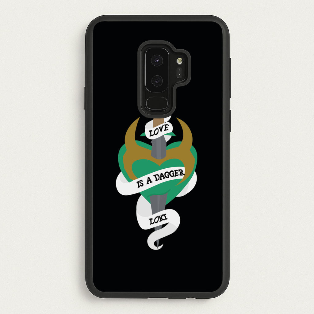 Love Is A Dagger - Loki Phone Case for Galaxy S9 Plus