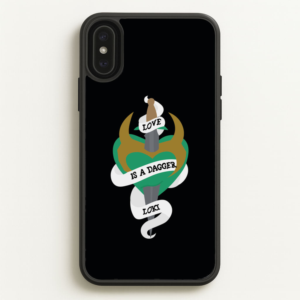 Love Is A Dagger - Loki Phone Case for iPhone XS Max