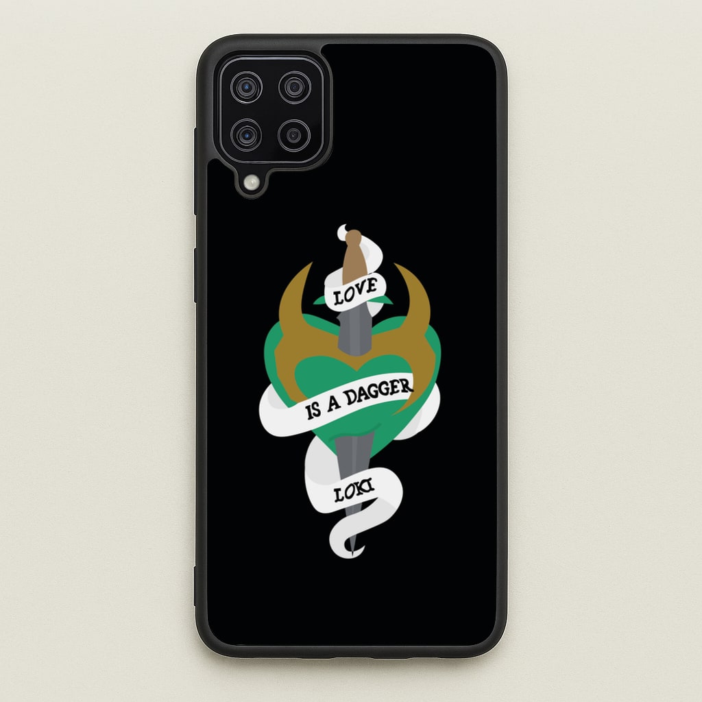 Love Is A Dagger - Loki Phone Case for Galaxy A12