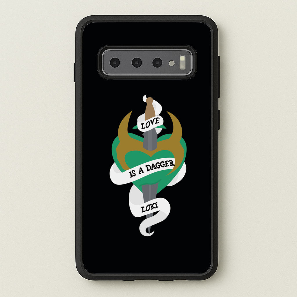 Love Is A Dagger - Loki Phone Case for Galaxy S10 Plus