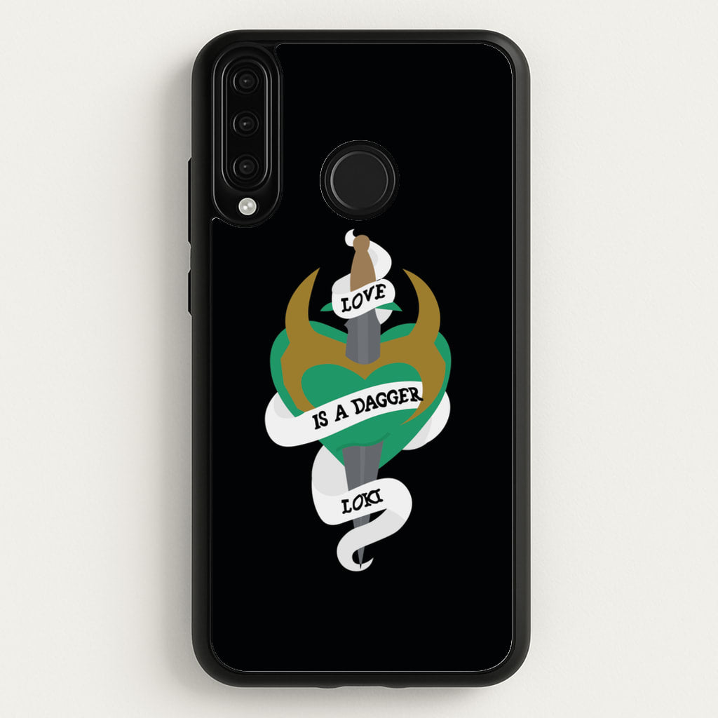 Love Is A Dagger - Loki Phone Case for Huawei P30 Lite