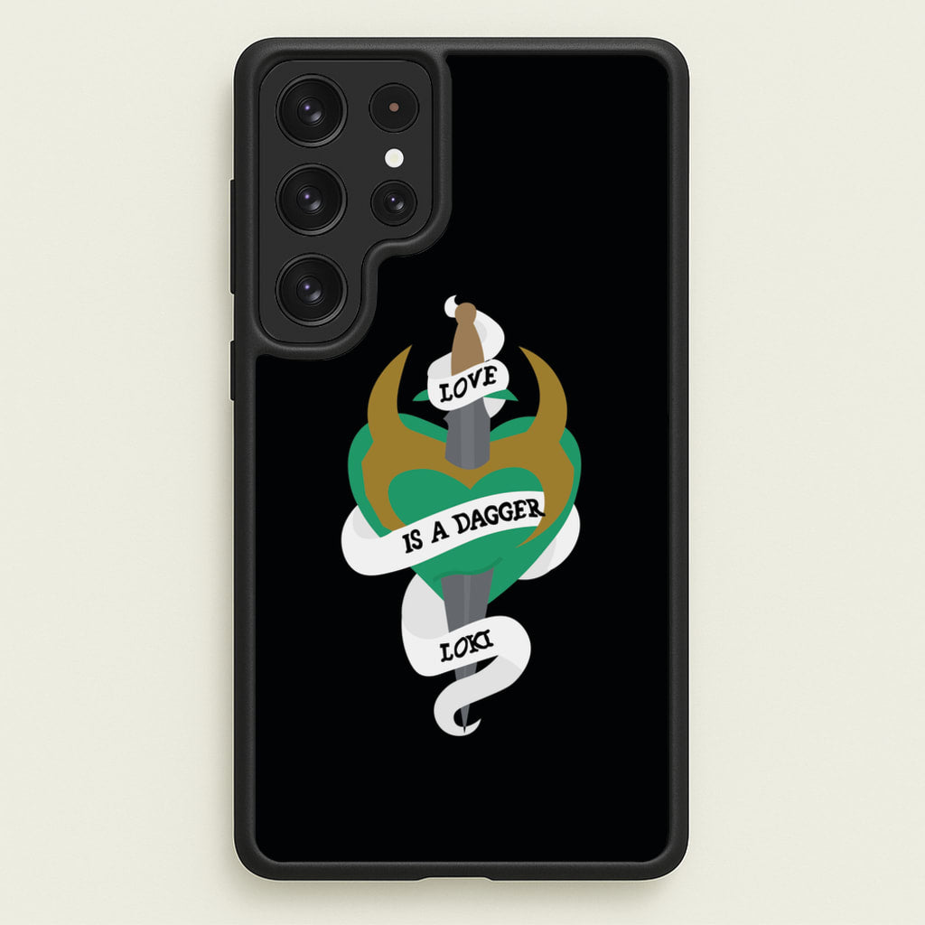 Love Is A Dagger - Loki Phone Case for Galaxy S22 Ultra