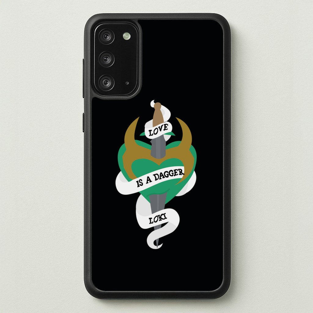 Love Is A Dagger - Loki Phone Case for Galaxy Note 20