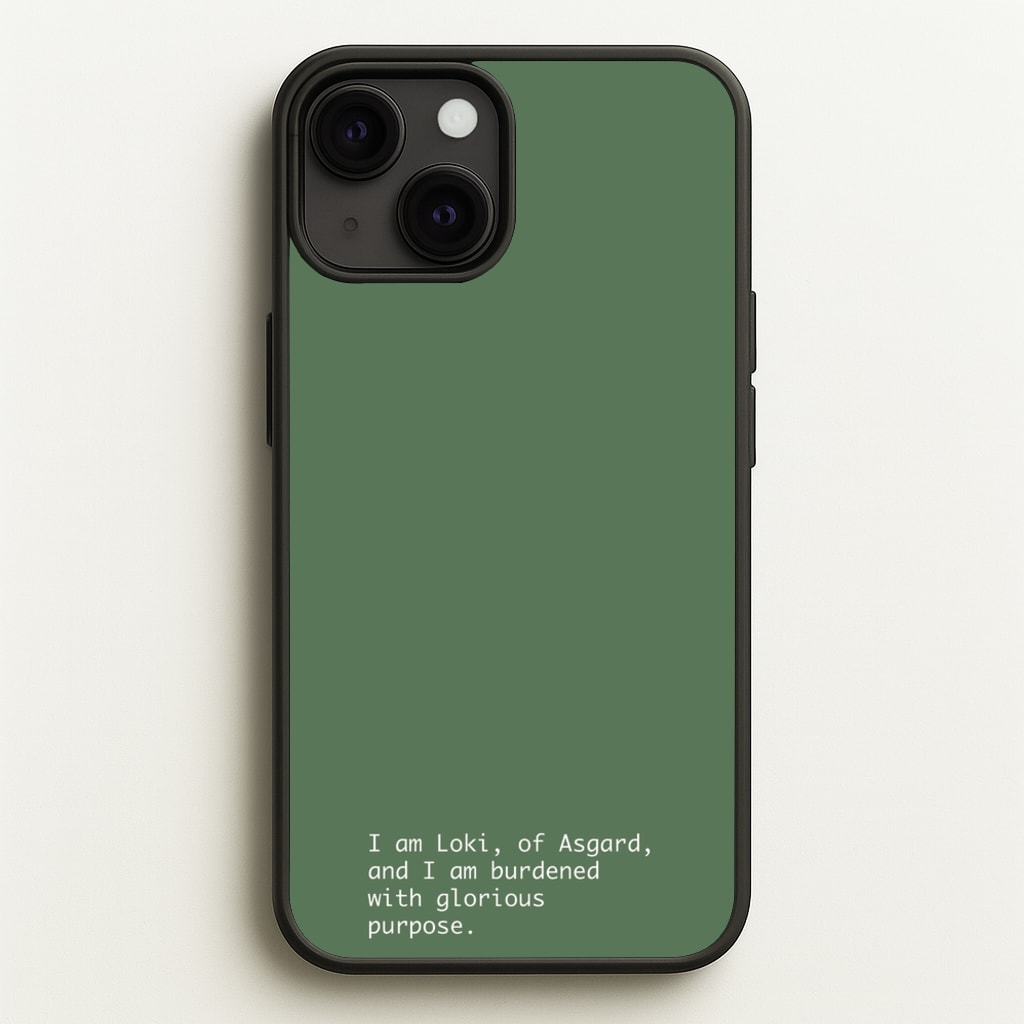 Burdened With Glorious Purpose - Loki Phone Case for iPhone 13 Mini