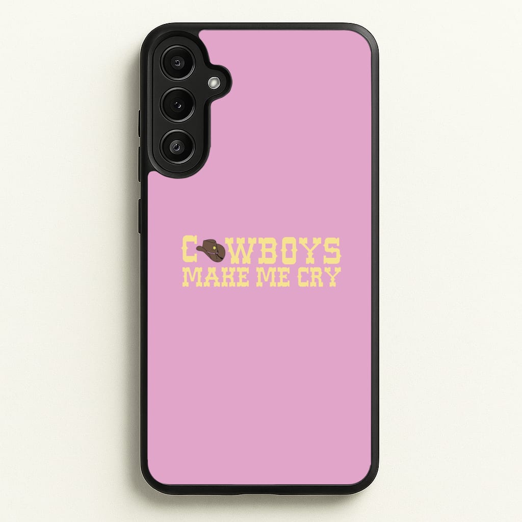 Cowboys Make Me Cry - Post - Post Malone Phone Case for Galaxy A34