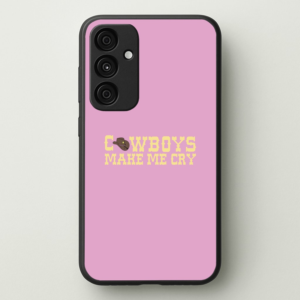 Cowboys Make Me Cry - Post - Post Malone Phone Case for Galaxy A35