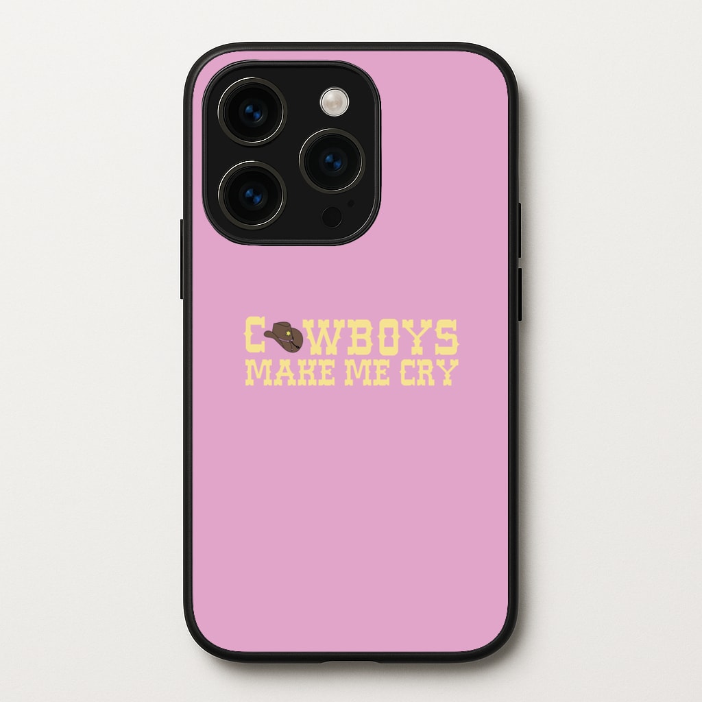 Cowboys Make Me Cry - Post - Post Malone Phone Case for iPhone 15 Pro