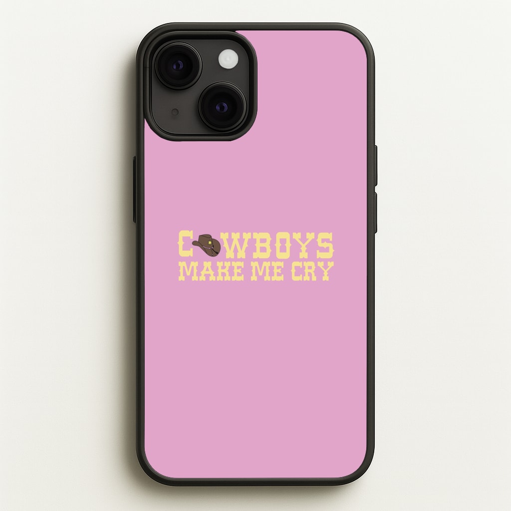 Cowboys Make Me Cry - Post - Post Malone Phone Case for iPhone 13