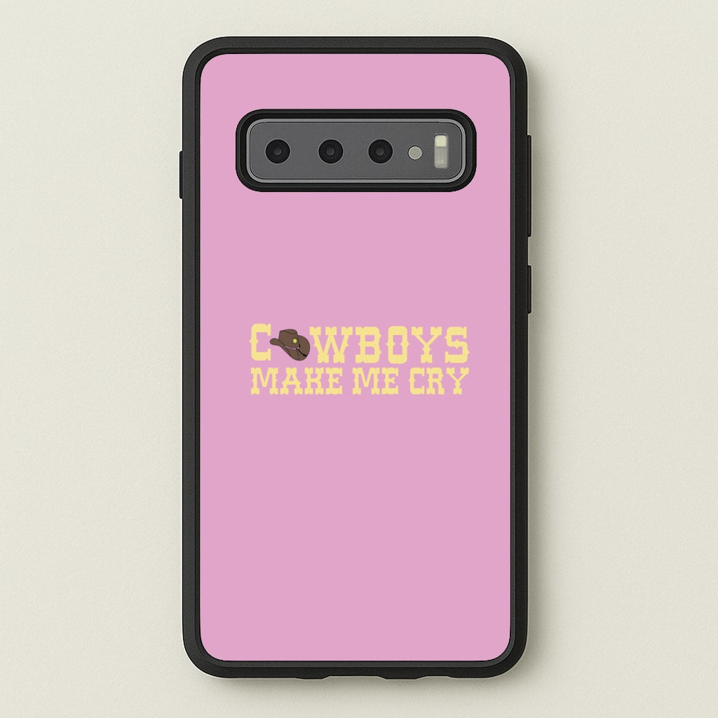 Cowboys Make Me Cry - Post - Post Malone Phone Case for Galaxy S10