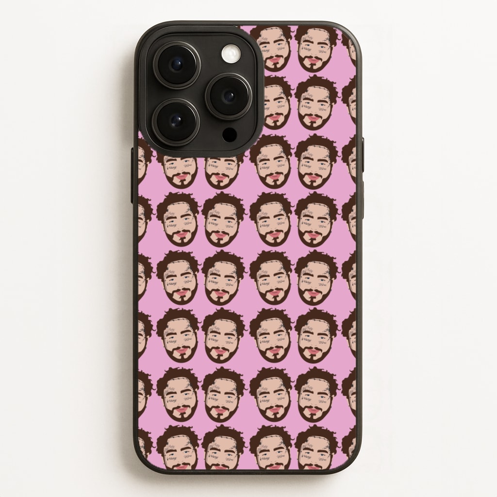 Malone Pattern - Post Malone Phone Case for iPhone 16 Pro Max