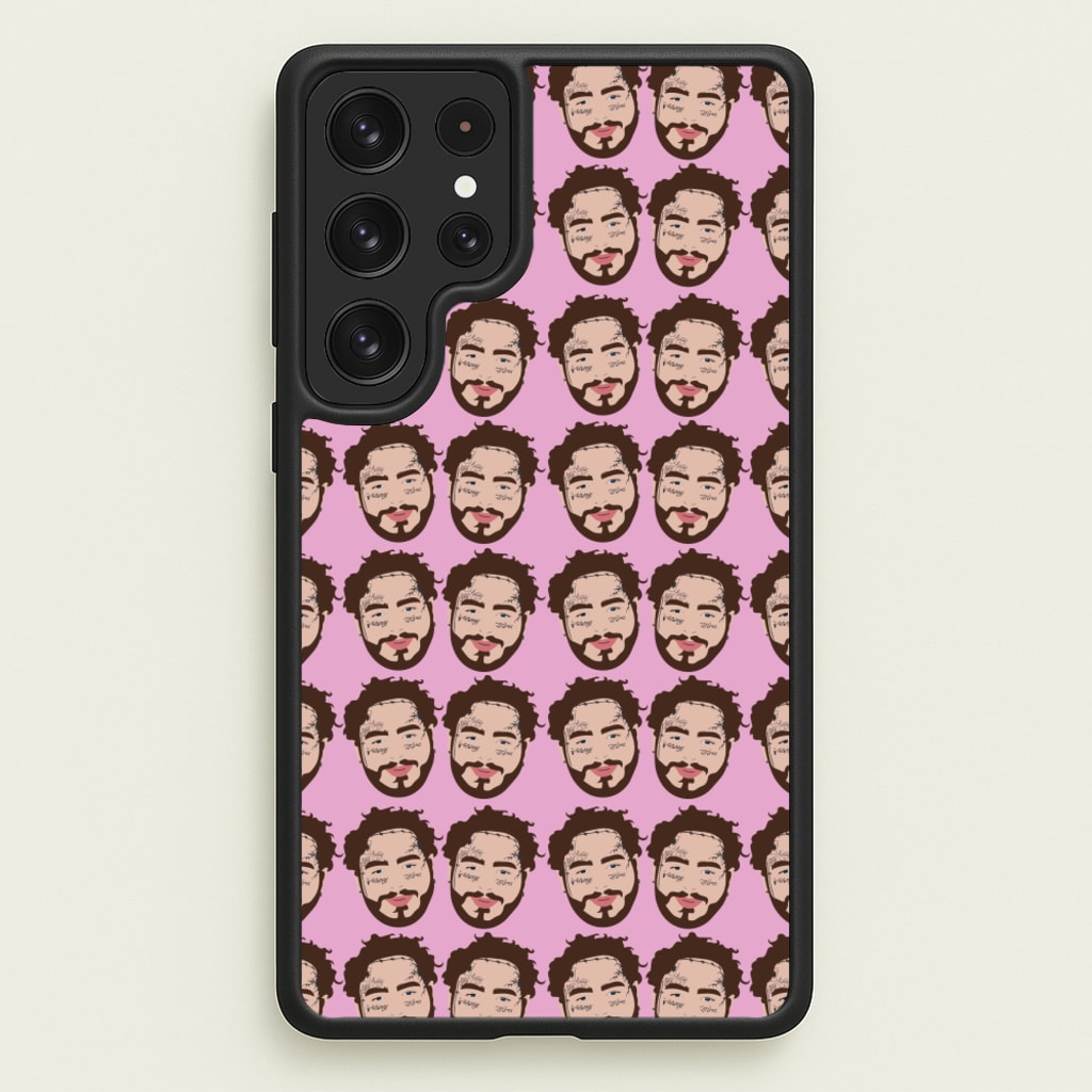 Malone Pattern - Post Malone Phone Case for Galaxy S22 Ultra