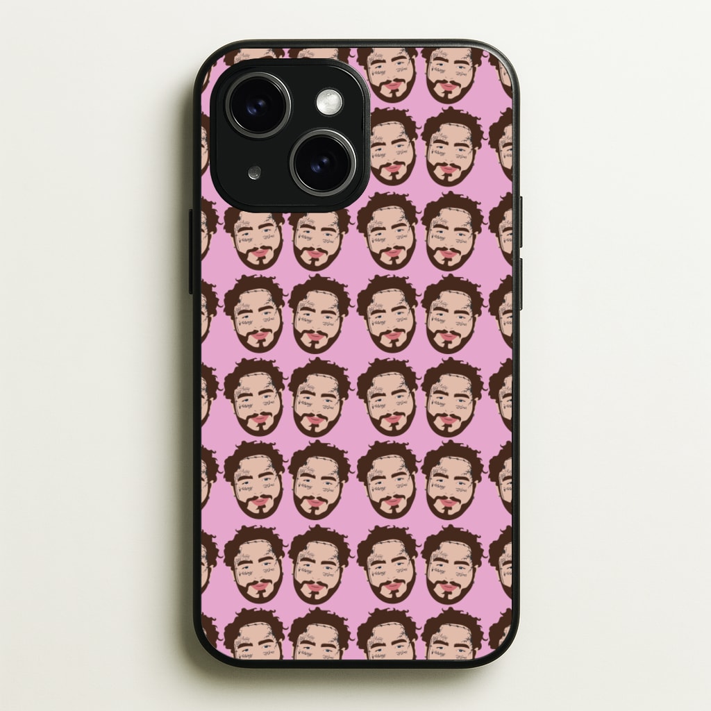 Malone Pattern - Post Malone Phone Case for iPhone 15