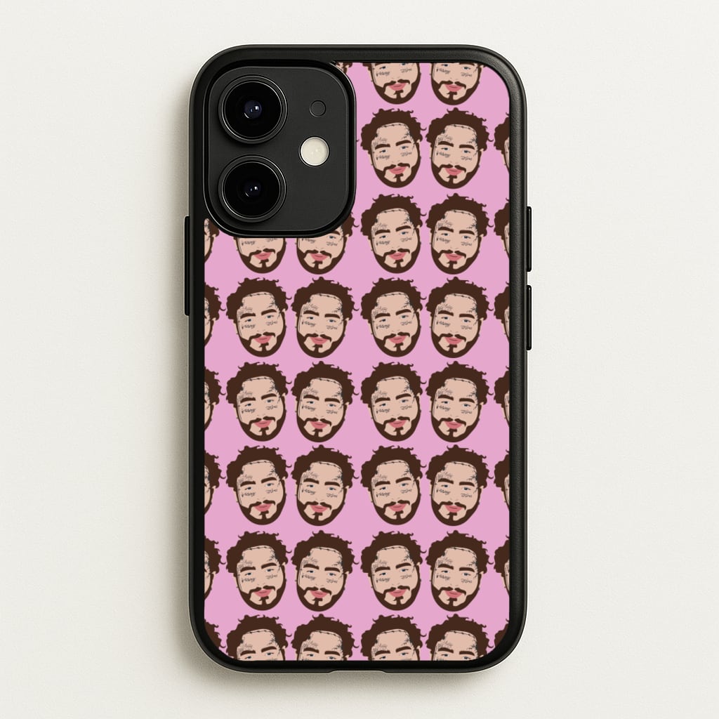Malone Pattern - Post Malone Phone Case for iPhone 12 / 12 Pro