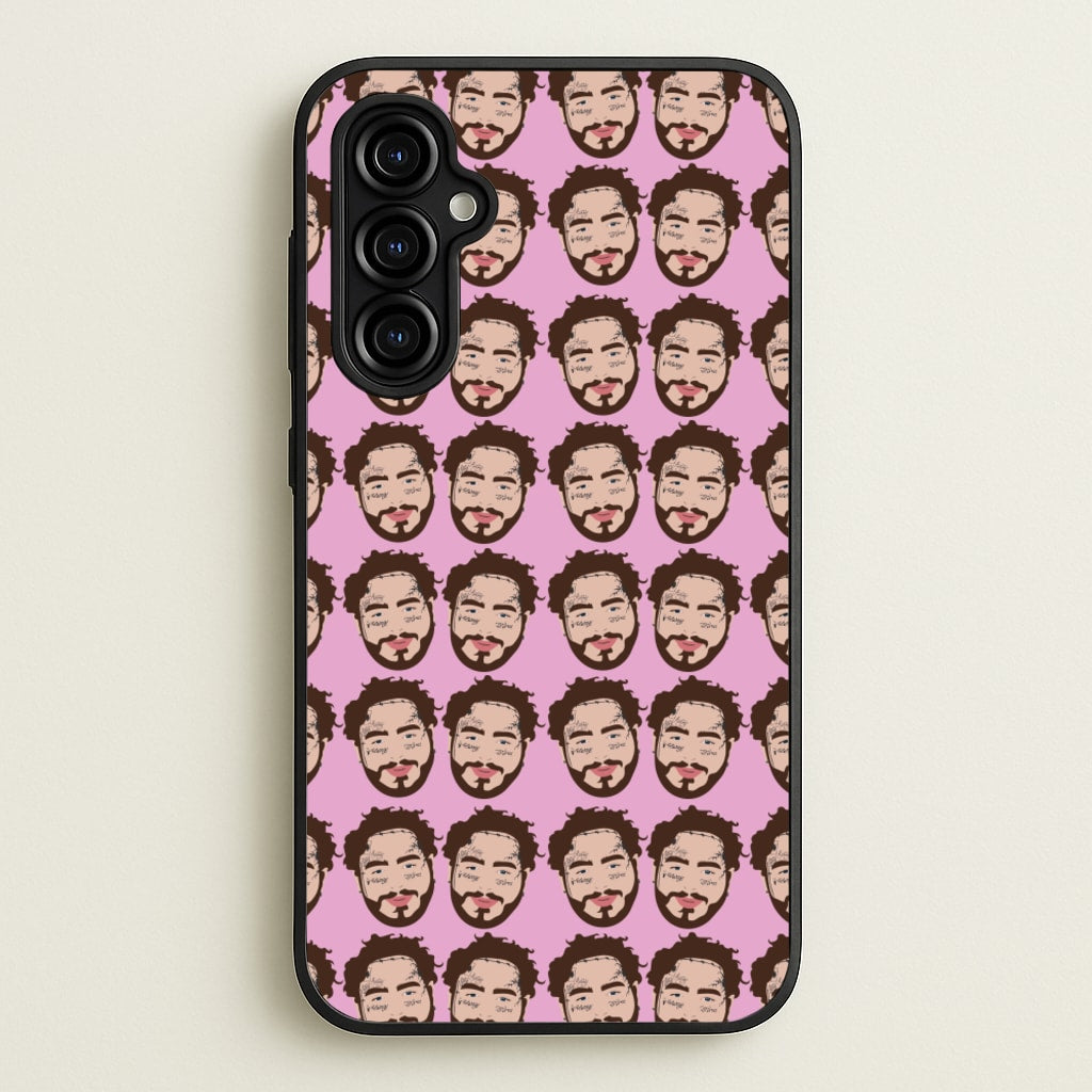 Malone Pattern - Post Malone Phone Case for Galaxy A54