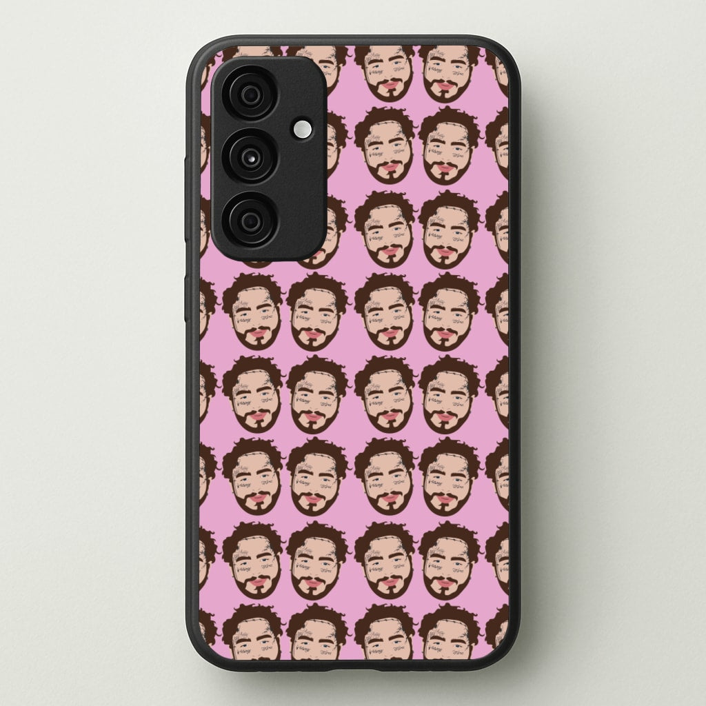 Malone Pattern - Post Malone Phone Case for Galaxy A55