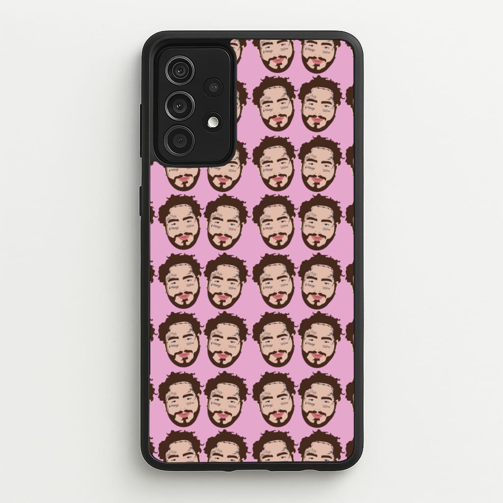 Malone Pattern - Post Malone Phone Case for Galaxy A52 / A52s