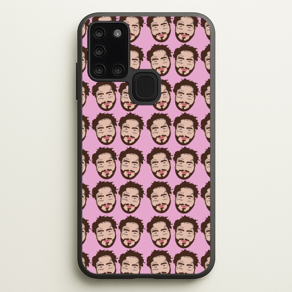 Malone Pattern - Post Malone Phone Case for Galaxy A21s