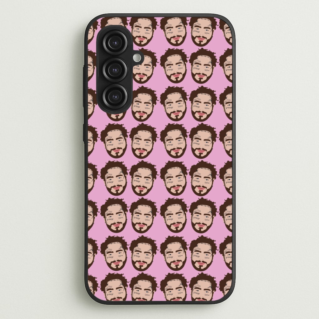 Malone Pattern - Post Malone Phone Case for Galaxy S23FE