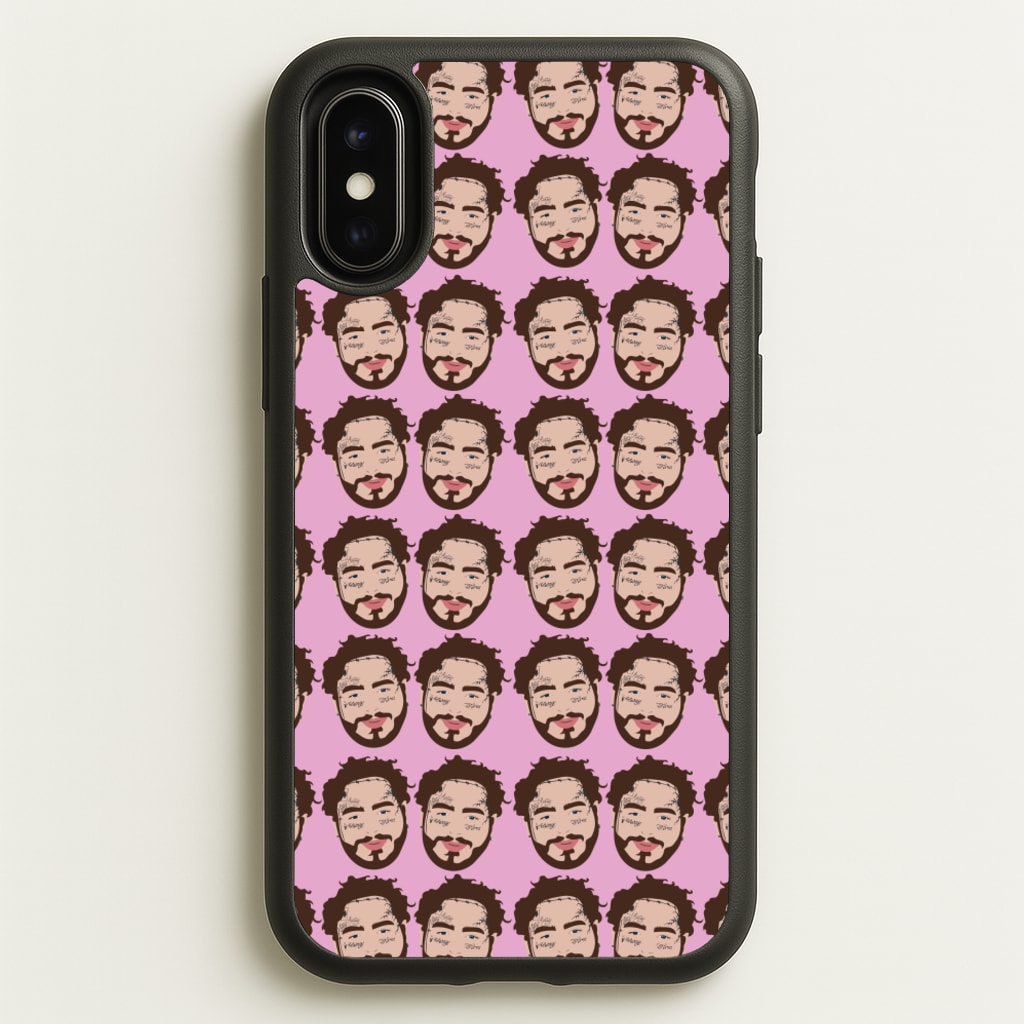 Malone Pattern - Post Malone Phone Case for iPhone X / XS