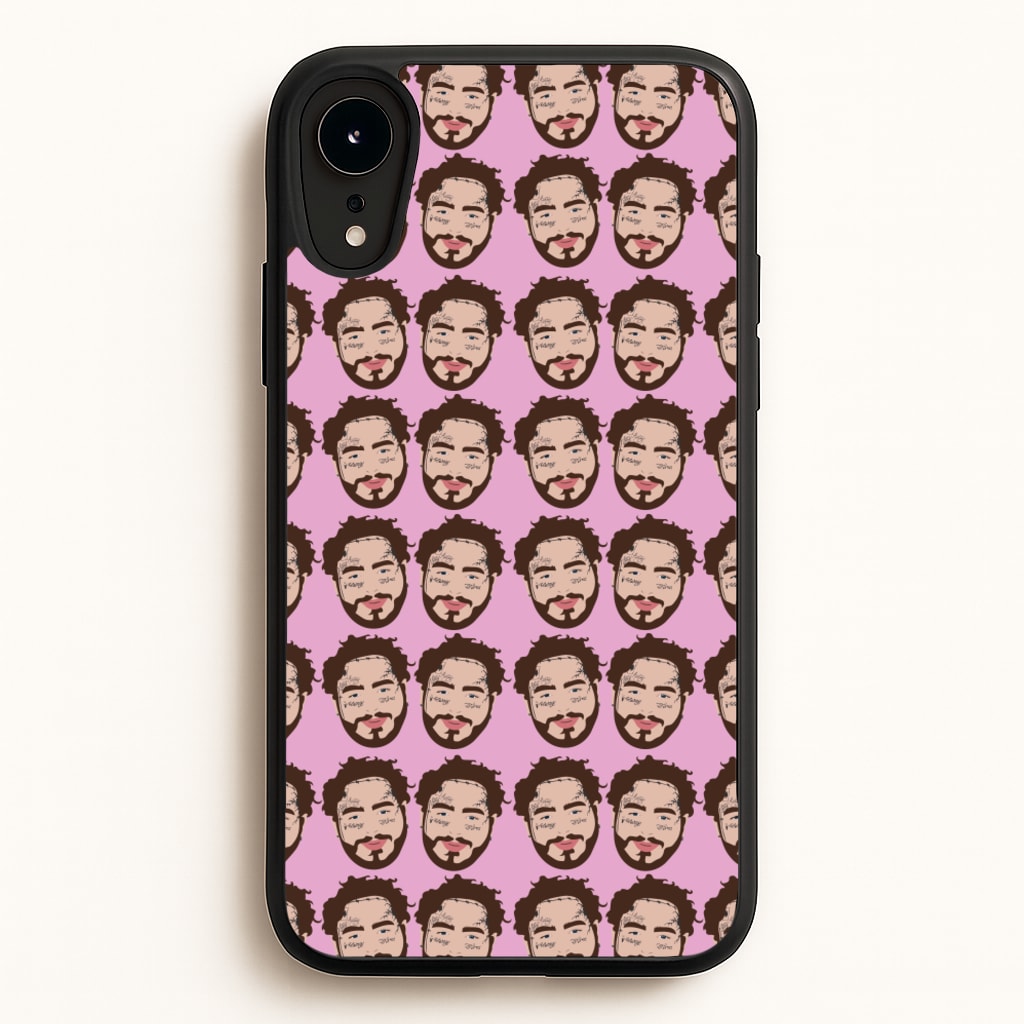 Malone Pattern - Post Malone Phone Case for iPhone XR