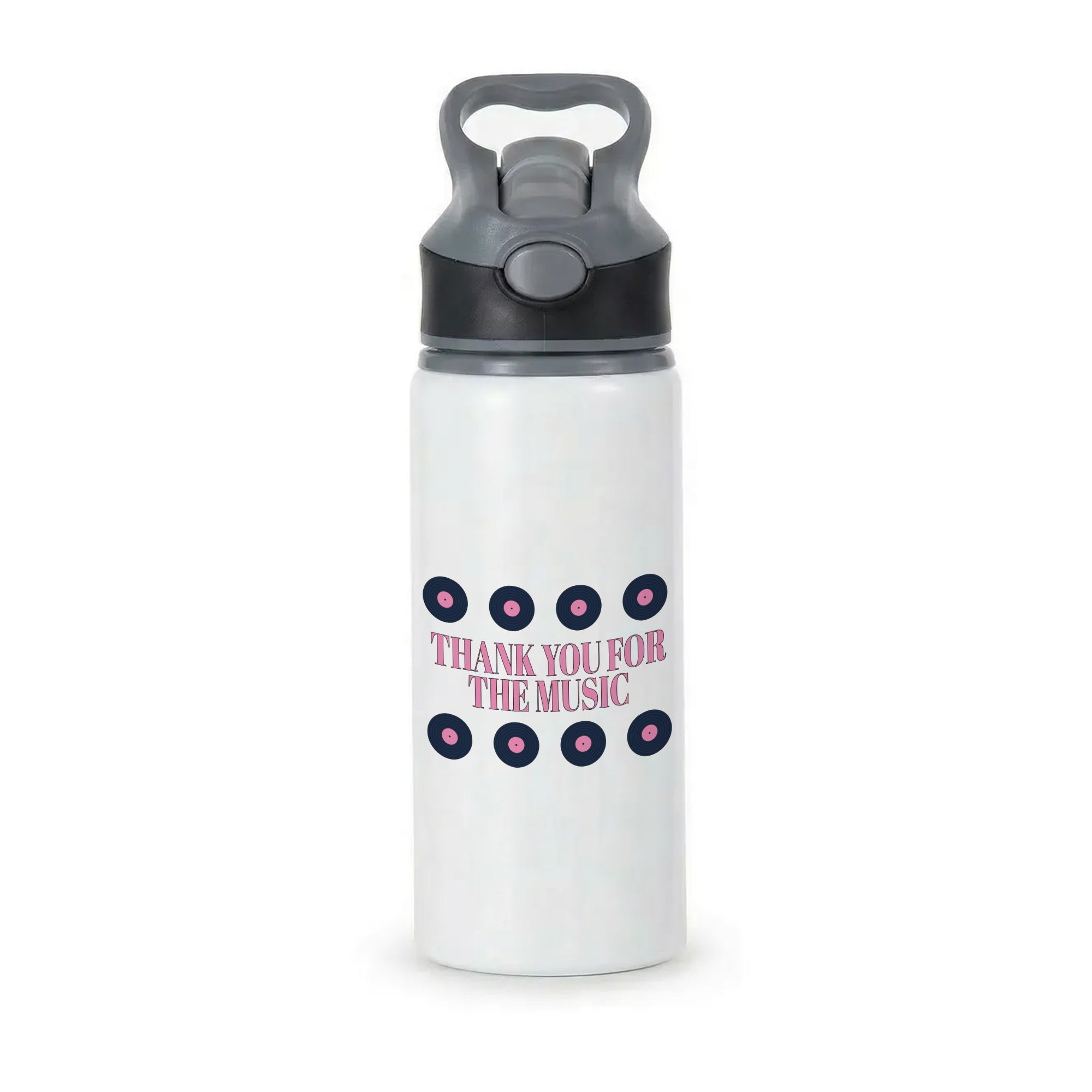 Thank You For The Music - Mamma Mia Active Water Bottle - Black