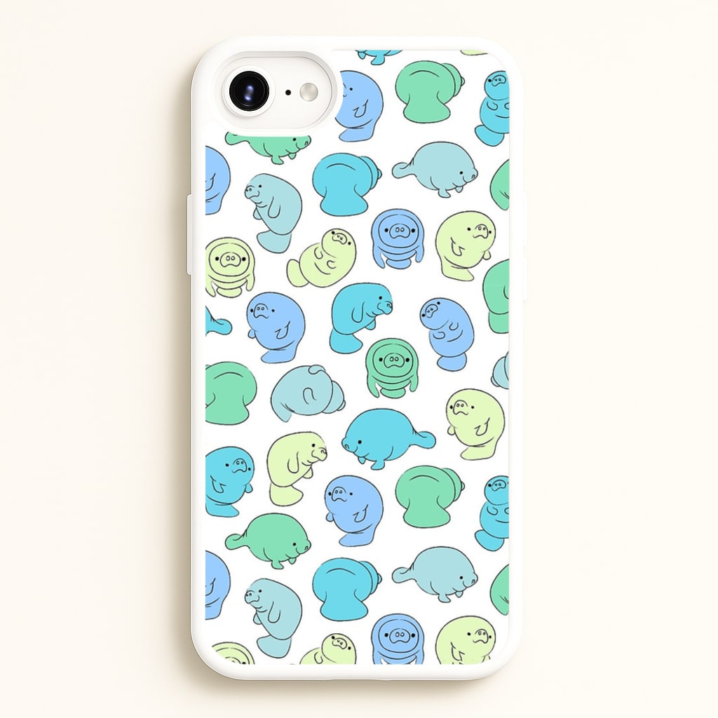 Manatee Party - Phone Case for iPhone 6 Plus / 7 Plus / 8 Plus