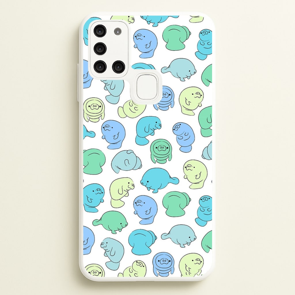 Manatee Party - Phone Case for Galaxy A21s