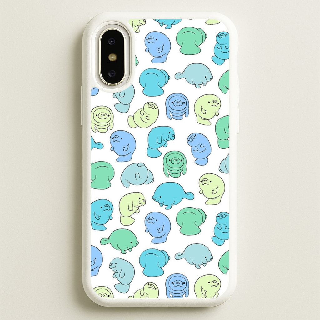 Manatee Party - Phone Case for iPhone X / XS