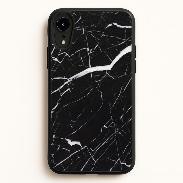 Black & White Marble Pattern - marble Phone Case for iPhone XR