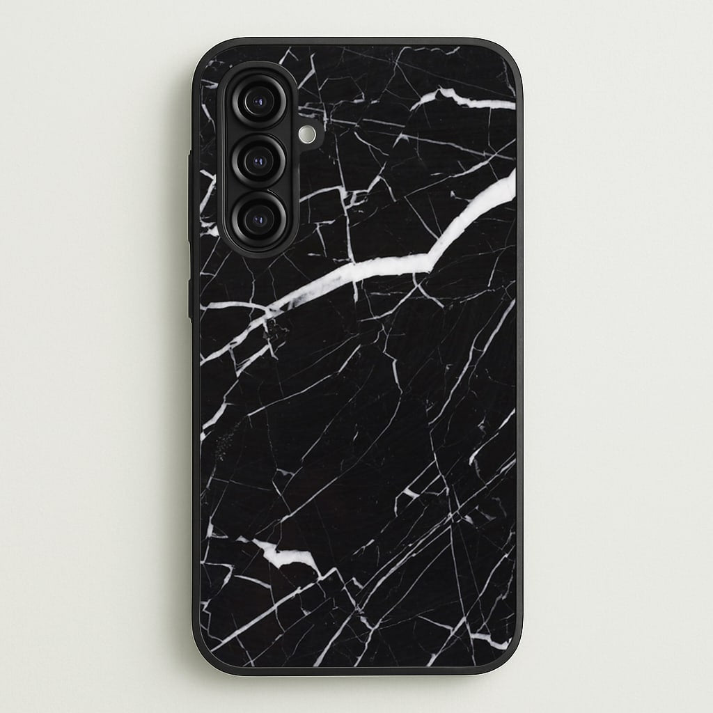 Black & White Marble Pattern - marble Phone Case for Galaxy A16